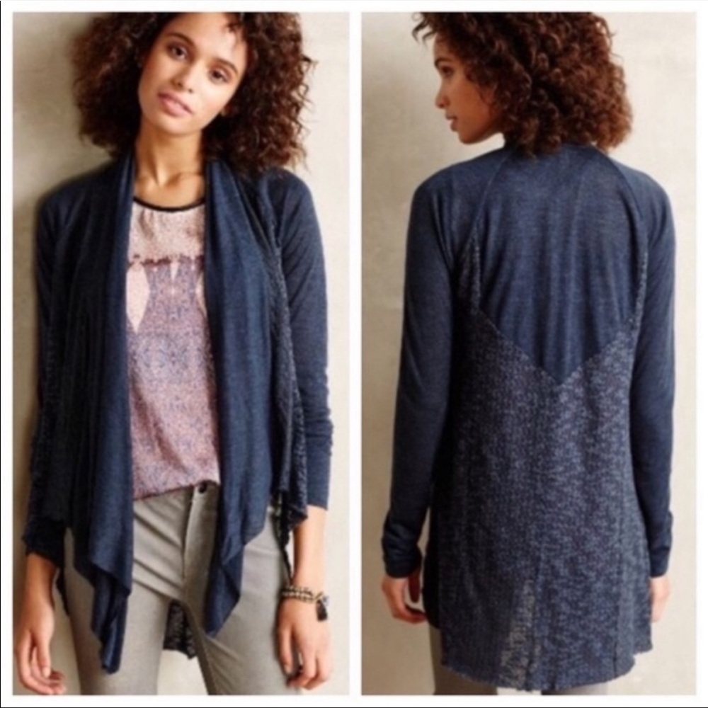 Anthropologie Stratigraphy Open Front Cardigan